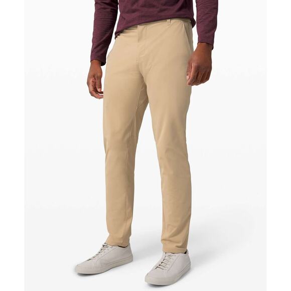 Lululemon Men's ABC Classic-Fit 5 Pocket Pants Beige Warpstreme -  Size 30 - Picture 1 of 10